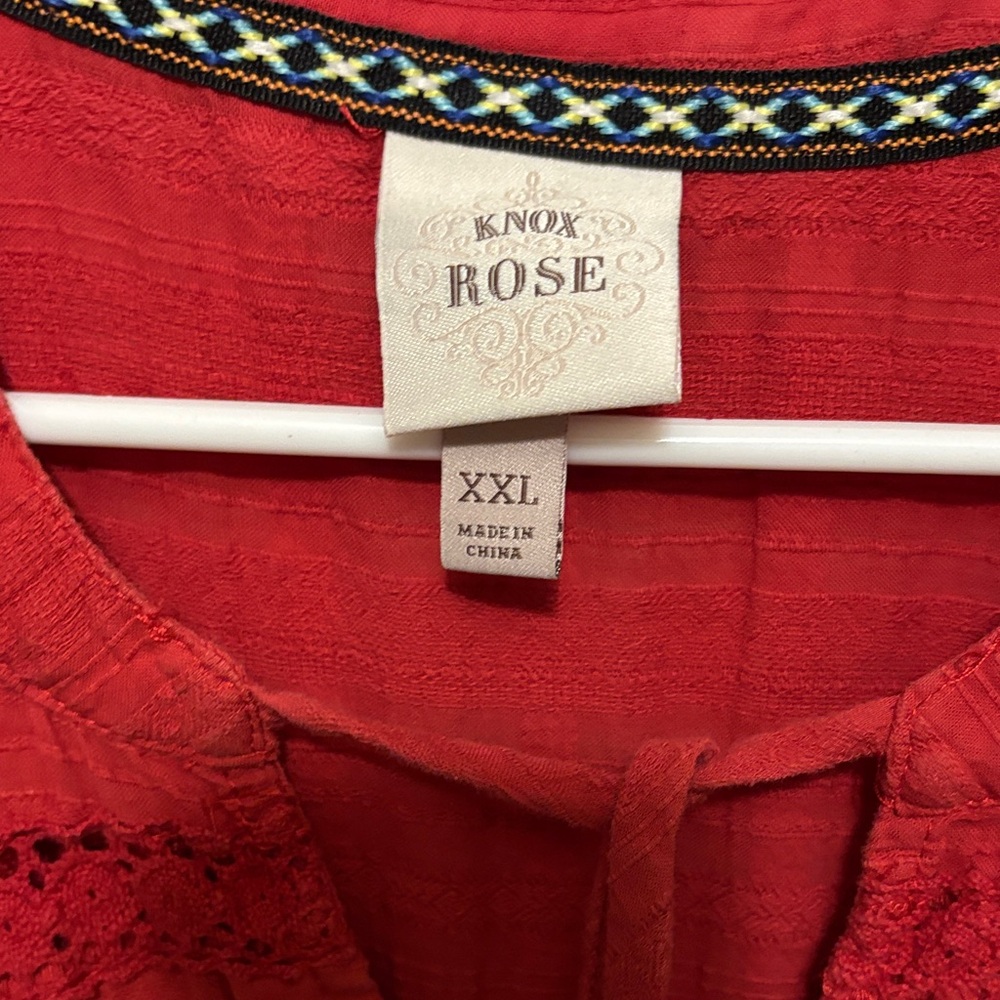 Knox Rose Red Mini Dress with Tassel Tie - Picture 2 of 7